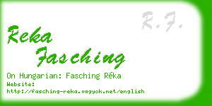 reka fasching business card